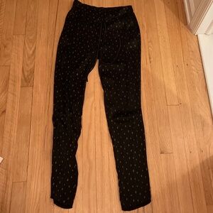 34 Black and gold flowy long pants